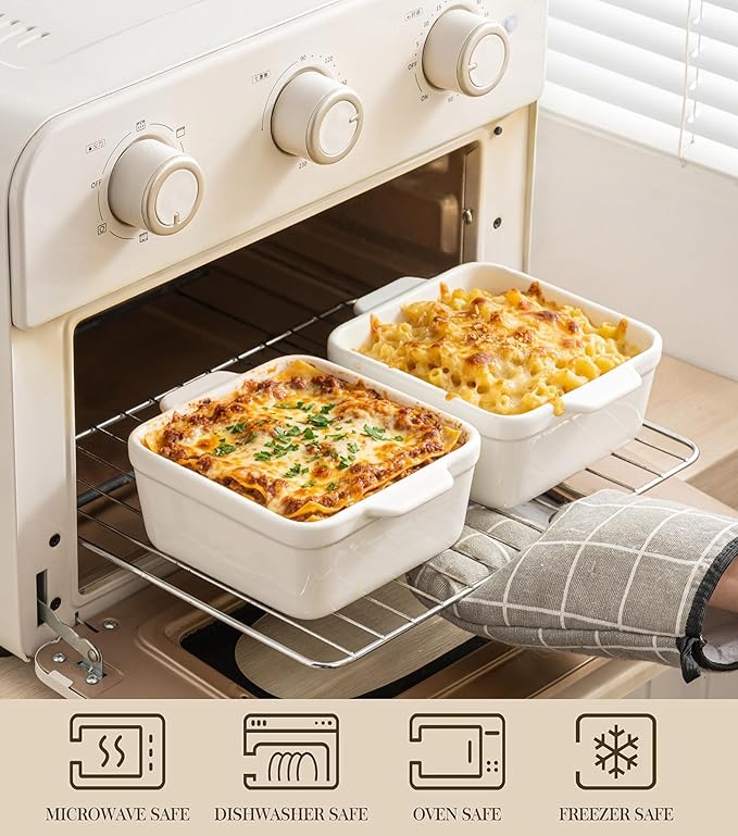 5x5 Small Baking Dish for Oven, 28 Oz Individual Ceramic Casserole Dish - Image 3