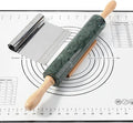 Koville Indian Natural Marble Rolling Pin, Non-Stick Polished Dough Roller by Koville