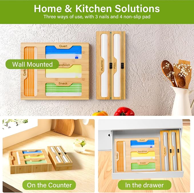 KOCWELL Bamboo Bag Storage Organizer - Image 8