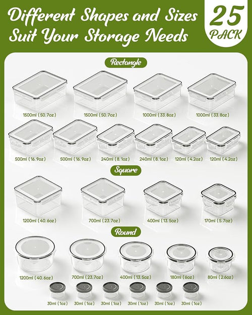 50 Piece Food Storage Containers - Image 2