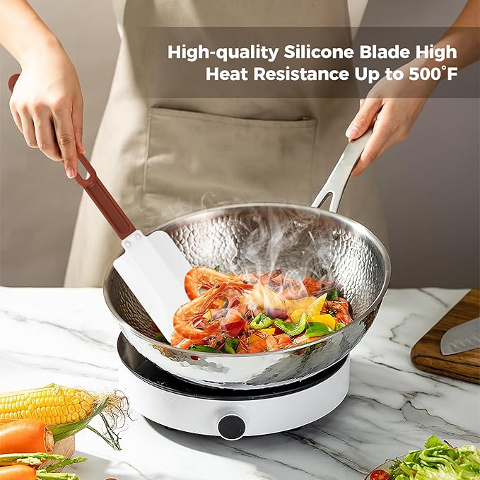 High Heat Resistant Silicone Spatulas, 13-1/2" Commercial Spatula 500°F - Image 5