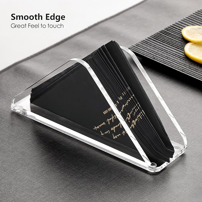 Acrylic Standing Triangle Paper Napkin Holder - Image 7