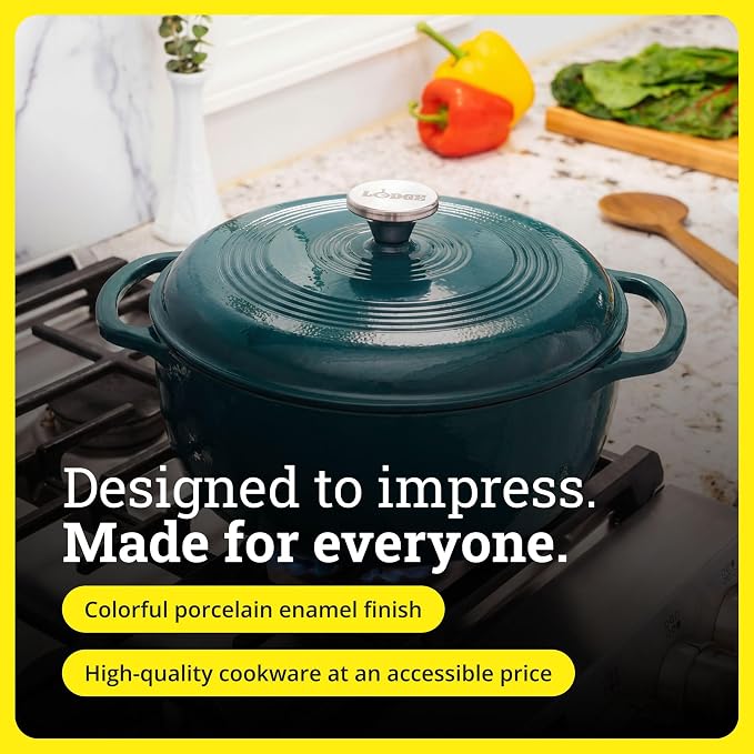 Lodge Essential Enamel Cast Iron Dutch Oven - Image 6