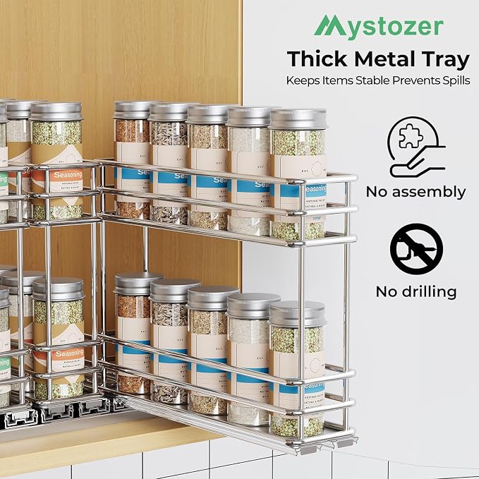 Mystozer Pull Out Spice Rack Organizer - Image 5