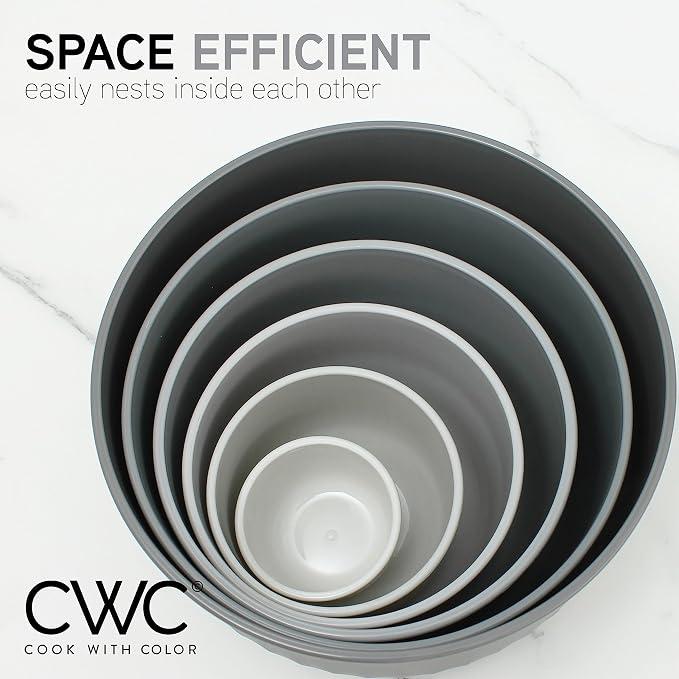 COOK WITH COLOR Prep Bowls with Lids- Wide and Deep Nesting Plastic Small - Image 6