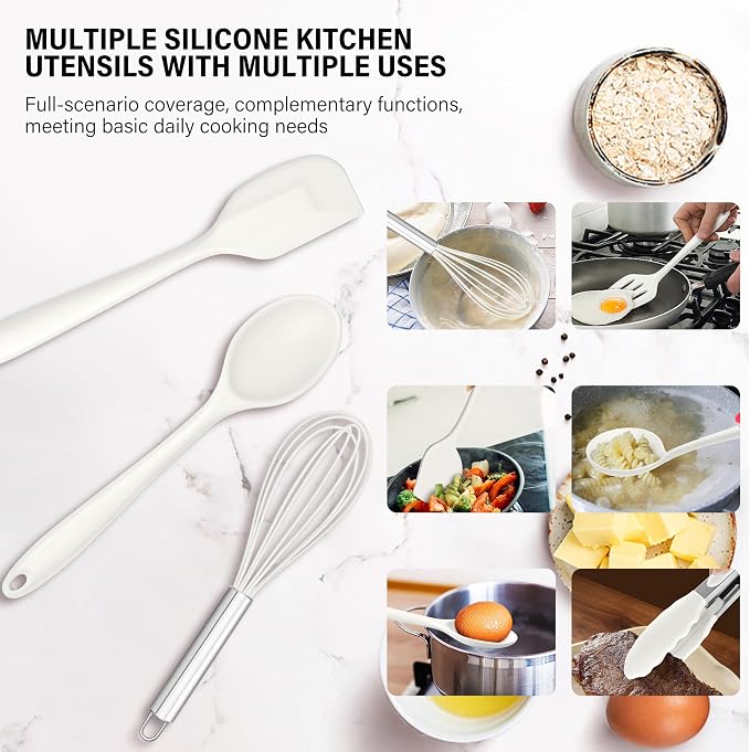 HaWare 11 PCS Silicone Cooking Utensils Set, Heat Resistant Kitchen Utensils - Image 6