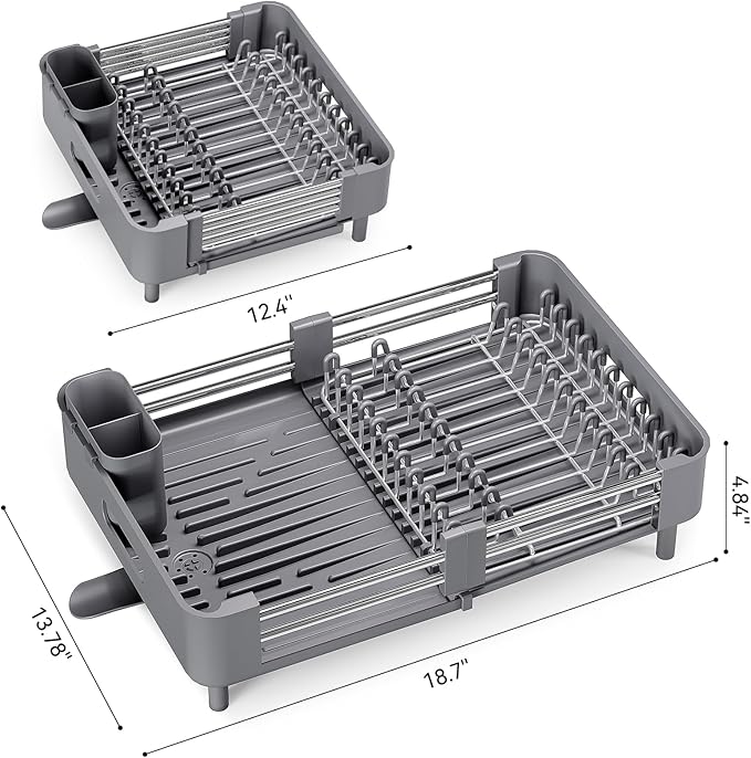 Urackify Stainless Steel Dish Drying Rack - Image 6