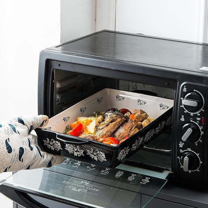 Wisenvoy Baking Dish Ceramic Lasagna Pan Casserole Dish 3-Piece Bakeware Sets - Image 4