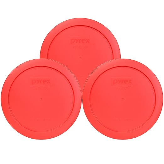 Pyrex 7201-PC 4-Cup Red Plastic Food Storage Replacement Lid by Pyrex