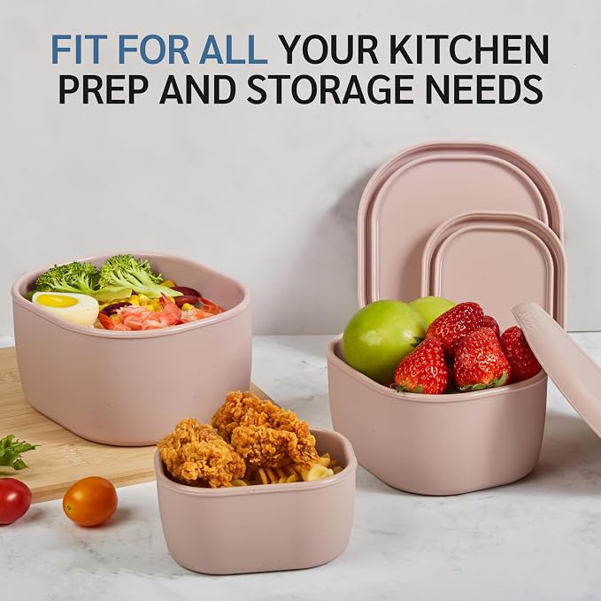 ISSEVE 12Pcs/Set Nesting Silicone Food Storage Containers - Image 5