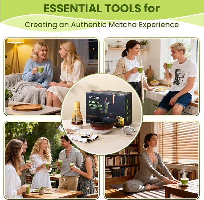 Matcha Whisk Set, Ceramic Matcha Kit Desert Style, Matcha Whisk and Bowl - Image 8