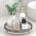 10" Oak Bathroom Vanity Tray Turntable by AMH