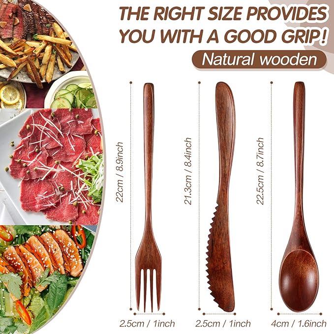 Geiserailie 24 Pcs Wooden Utensils - Image 2