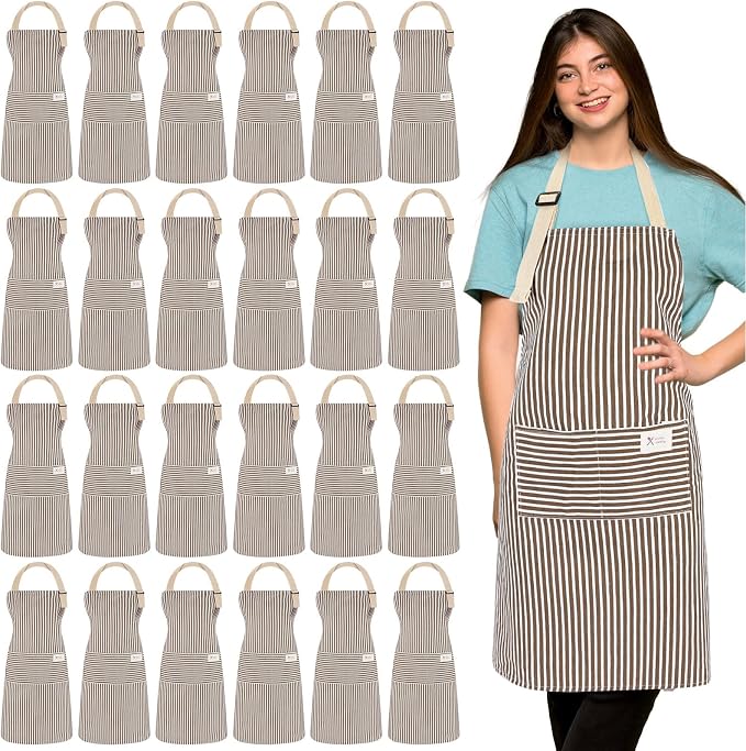 Janmercy 24 Pcs Aprons for Women Men by Janmercy