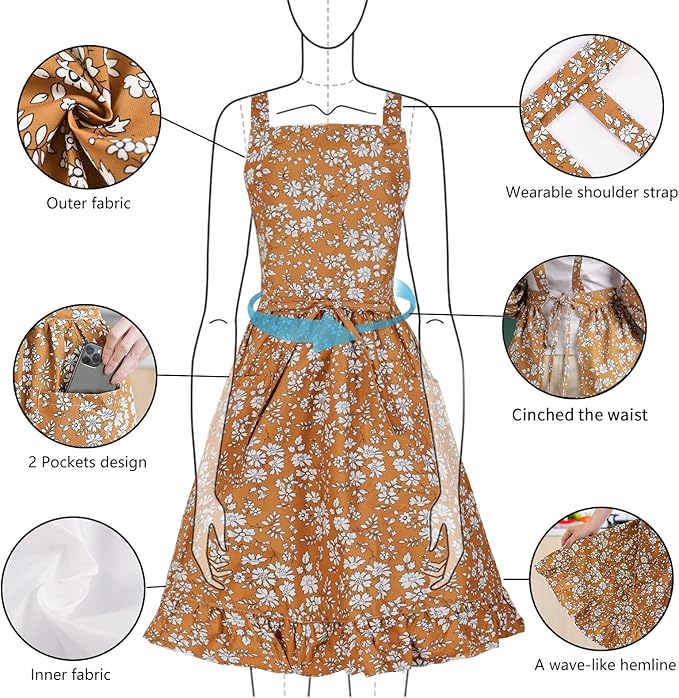 Pinknoke Vintage Pinafore Apron Dress - Image 3