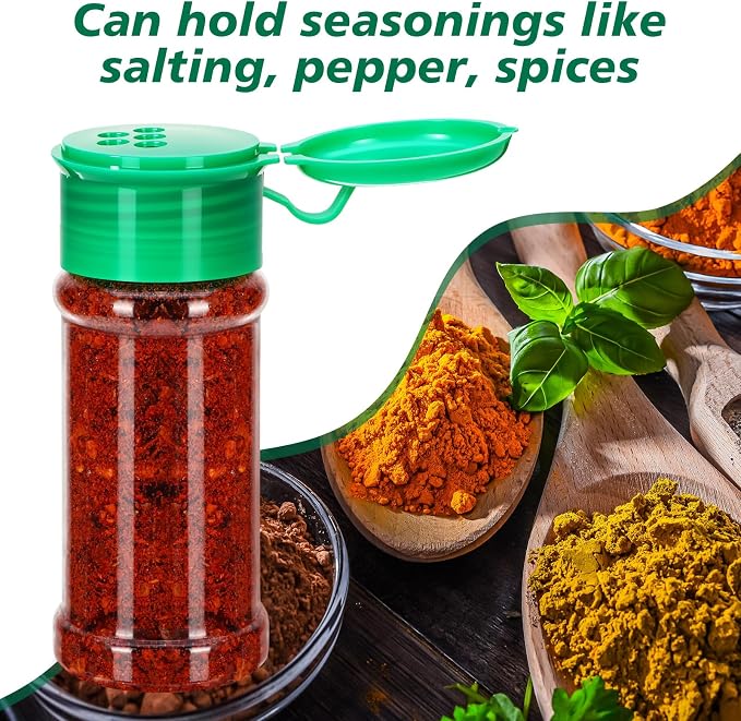 Amyhill 100 Pcs Plastic Spice Bottles Spice Jars - Image 6