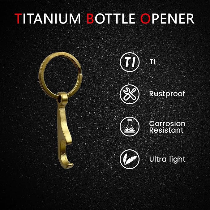 Titanium Bottle Opener, Small Keychain Beer Bottle Opener Can Opener - Image 5