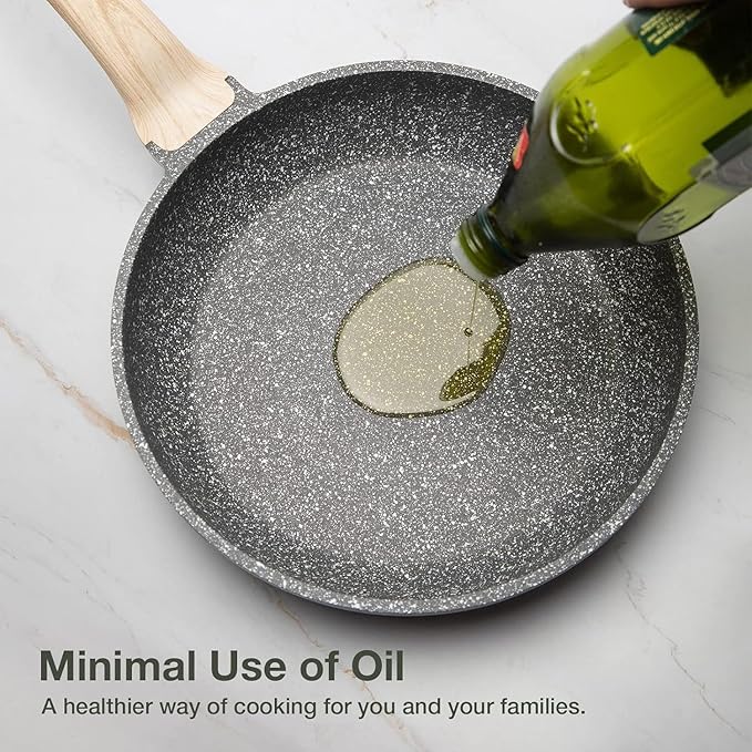 CAROTE Non Stick Frying Pan Skillet, Nonstick Granite Fry Pan - Image 6