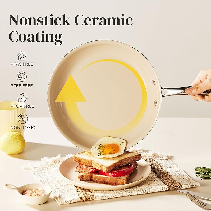 Redchef Ceramic Nonstick Cookware Set, Induction Cookware - Image 3