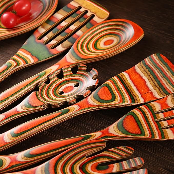 7Pcs Pakkawood Kitchen Utensils Set - Image 7