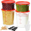 2QT NSF Food Storage Containers: 8 PCS Commercial Clear Round Food Storage by SVKLHY