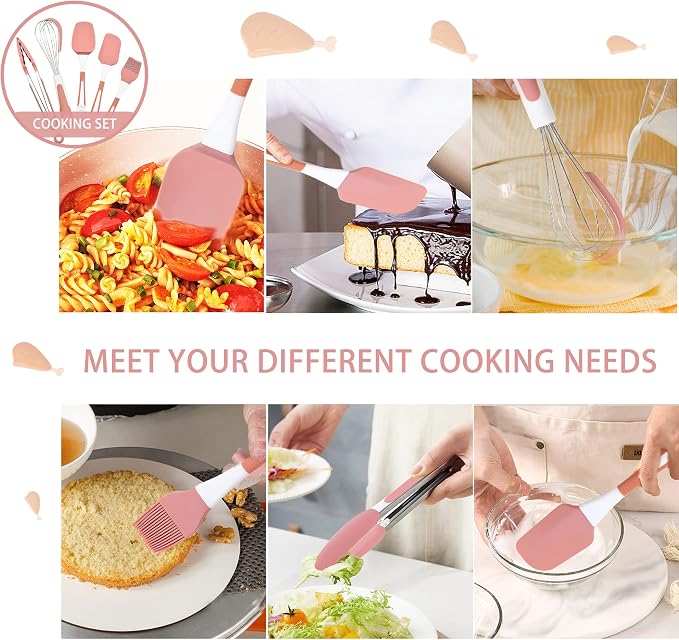 Silicone Spatula Set, Soft & Strong, Nonstick Cookware, Dishwasher Safe - Image 4