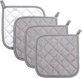 Joyhalo 4 Pack Pot Holders for Kitchen, Cotton Oven Holder by Joyhalo