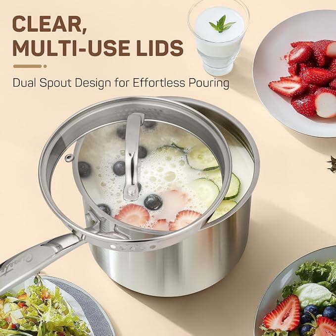 Ciwete 2 Qt Stainless Steel Saucepan - Image 3