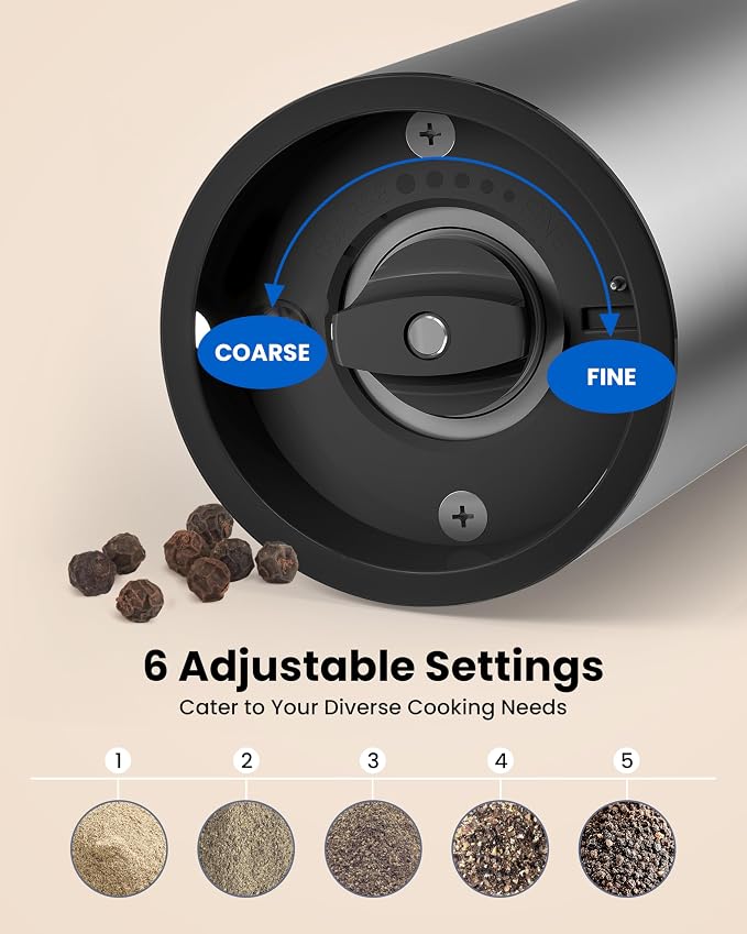 Electric Salt and Pepper Grinder Set - Image 6