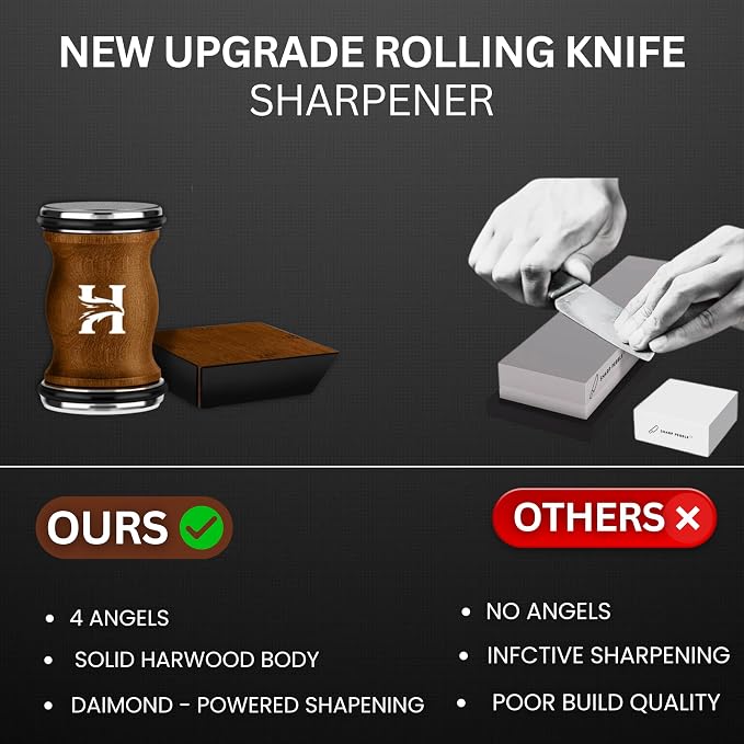 4 Angles High Carbon Stainless Steel Rolling Knife Sharpener - Image 9