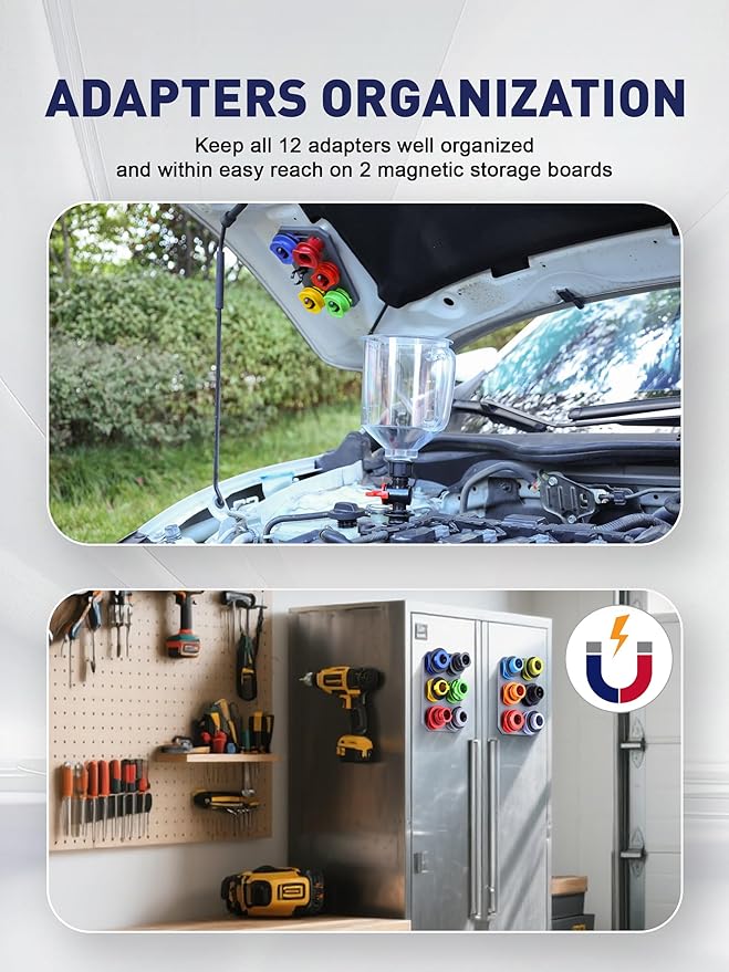 SMART JERRY - Spill-Proof Engine Oil Funnel Kit｜Oil Change Funnel w/ 12 - Image 4