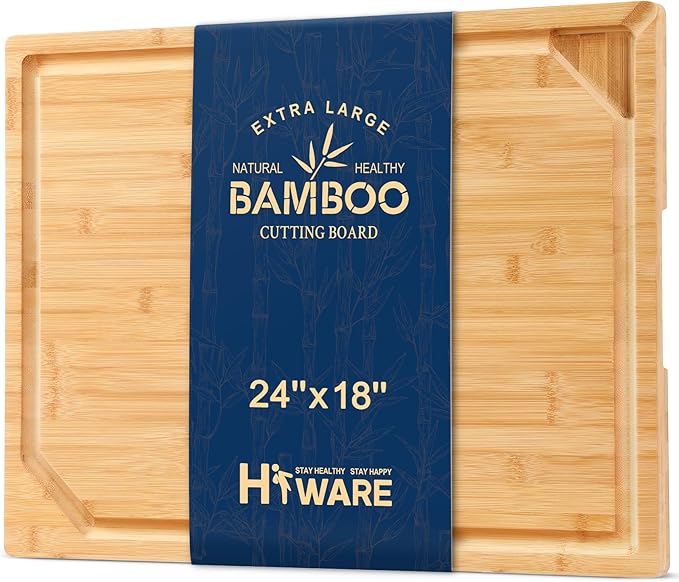 24 x 18 Extra Large Bamboo Serving Boards by HIWARE