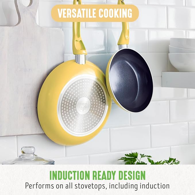 GreenLife Essentials 8" Frying Pan Skillet, PFAS-Free Ceramic Nonstick - Image 2