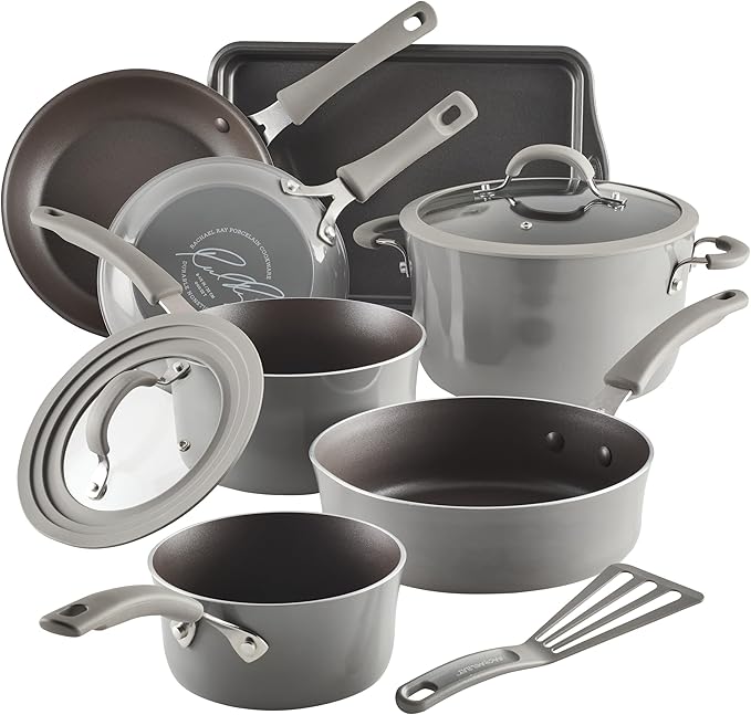 Rachael Ray Cook + Create Nonstick Cookware/Pots and Pan Set, 10 Piece by RachaelRayKitchenware
