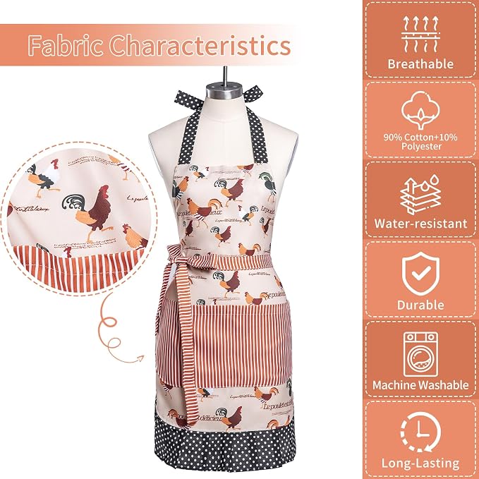 Lovely Flower Pattern Retro Aprons - Image 8