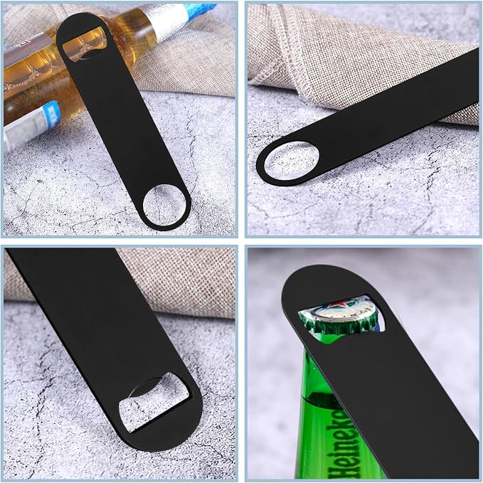 25 Pack Flat Beer Bottle Opener 7 inch Stainless Steel Flat Bottle Opener Beer - Image 5