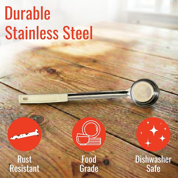 3 Ounce Solid Stainless Steel Portion Control Ladle Spoon - Image 4