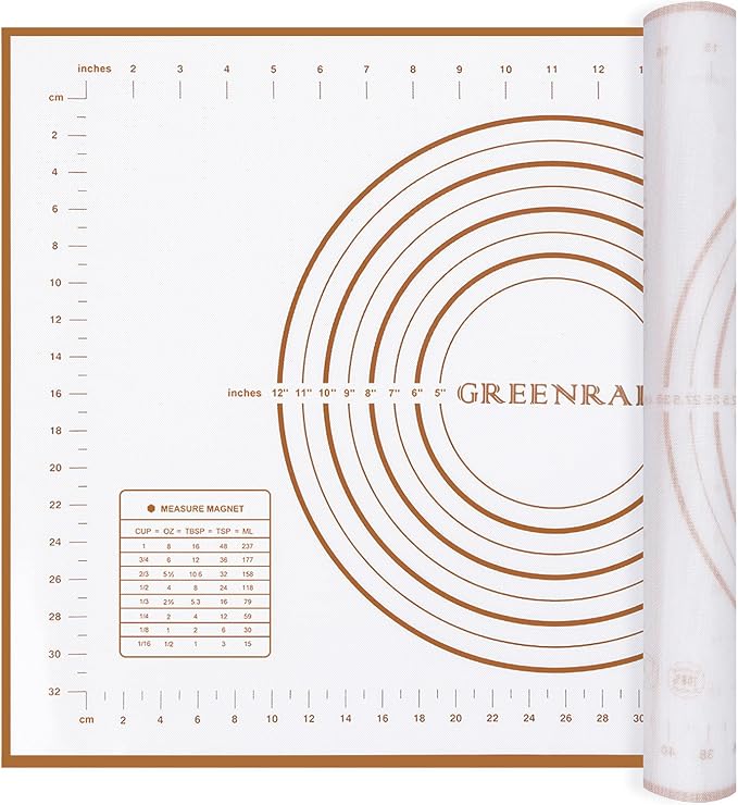 Silicone Pastry Mat Extra Thick Large Non Stick Baking Supplies Kitchen Counter by GREENRAIN