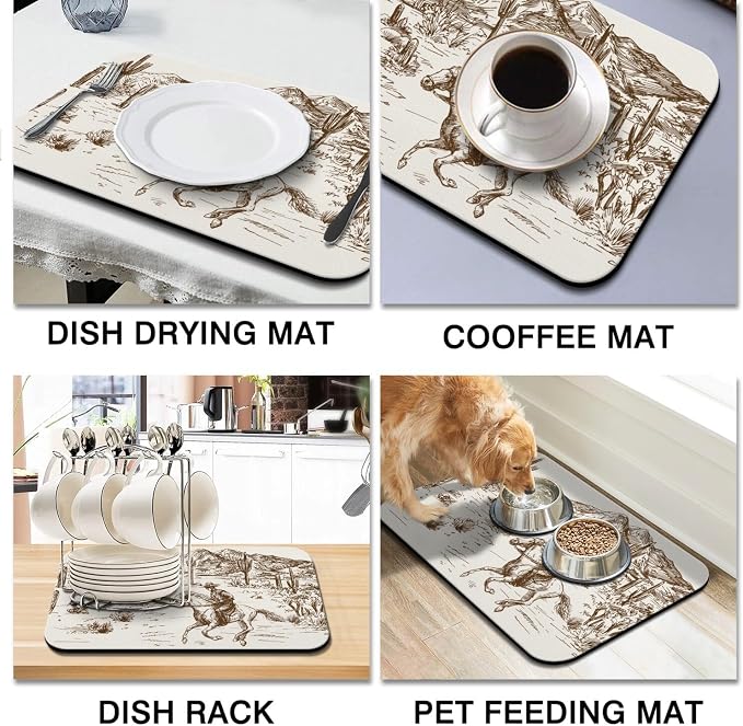 Dish Drying Mat for Kitchen Counter 2 Pack - Image 6