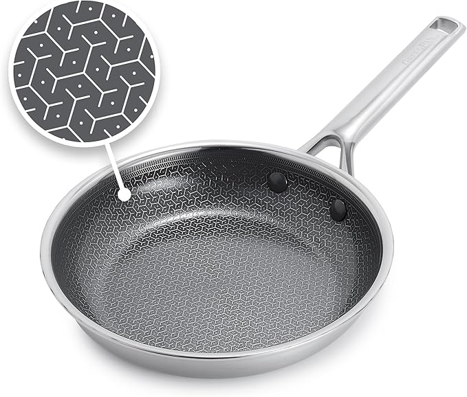 GreenPan Hybrid 8” Nonstick Stainless Steel Frying Pan, APEX Tri-Ply Thermobond by GreenPan