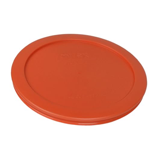 Pyrex 7201-PC 4 Cup Pumpkin Orange Food Storage Replacement Lids - Image 2