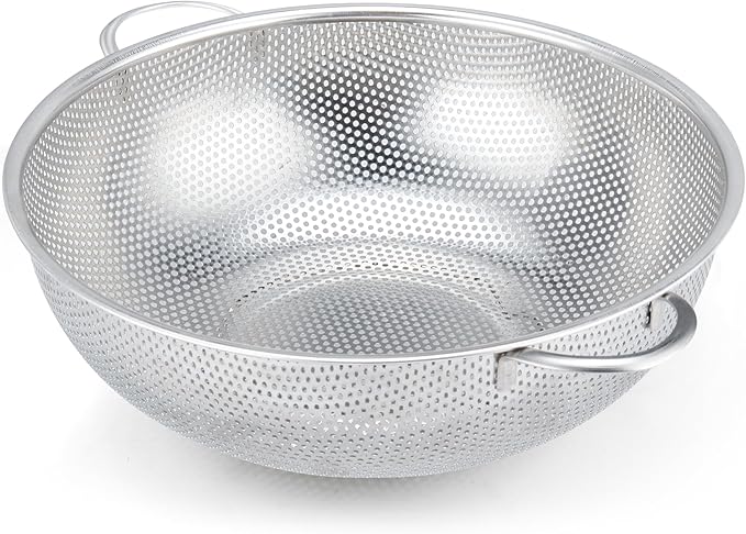 Gulex Colander Stainless Steel 5-Quart, Metal Strainers by Gulex