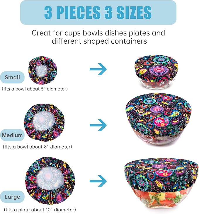 wegreeco Elastic Reusable Bowl Covers - Image 3