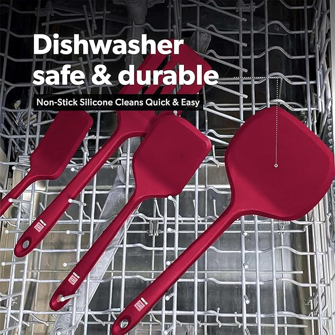 New DI ORO Seamless Series Moda 4-Piece Silicone Turner Spatula Set - Image 6