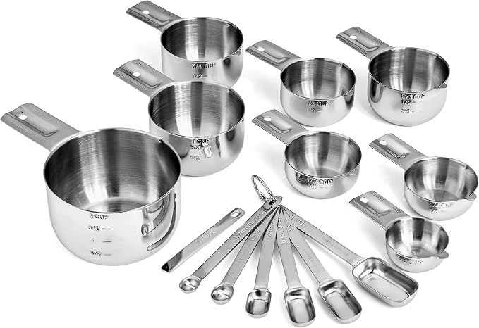 Hudson Essentials Stainless Steel Measuring Cups and Spoons Set - Image 2