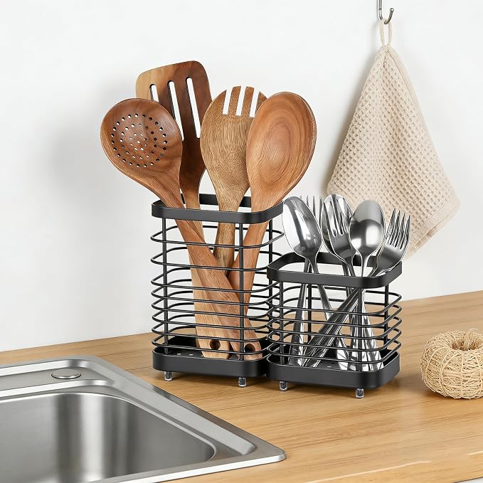 Utensil Holder, Stainless Steel Utensil Drying Rack - Image 6
