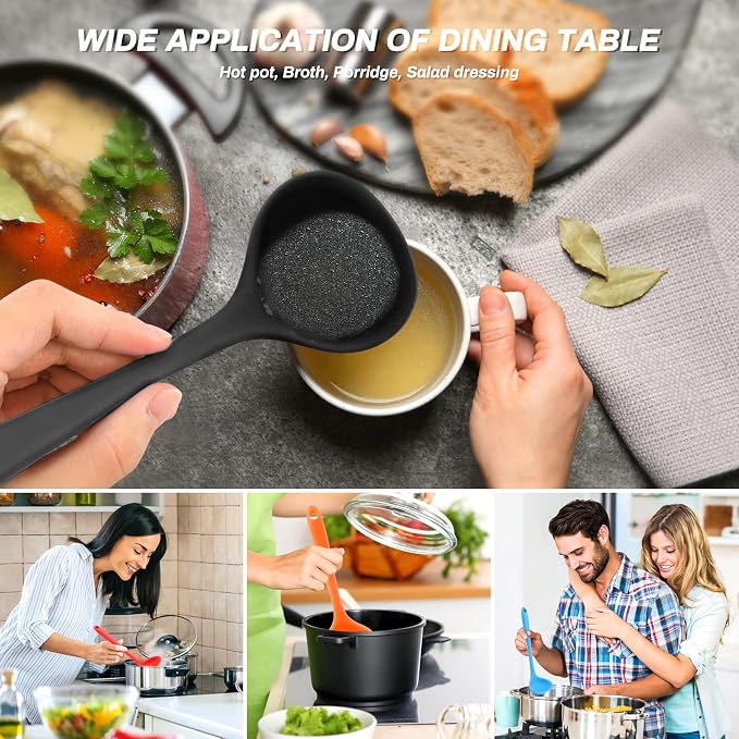 5 Pieces Silicone Ladles for Cooking - Image 4