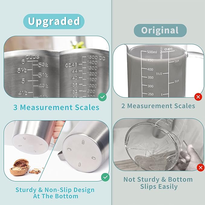 Measuring Cup, Newness Stainless Steel Measuring Cup - Image 3
