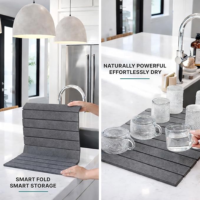 Stone Dish Drying Mat for Kitchen Counter - Image 7