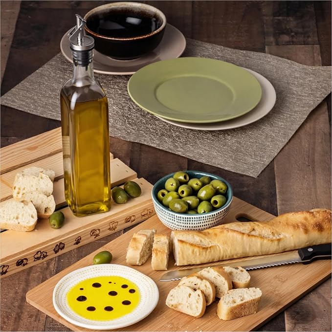 GREENOLIVE Olive Oil Dispenser Bottle - 17 oz. Clear Glass Bottle - Ideal - Image 4